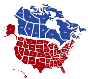 North America map